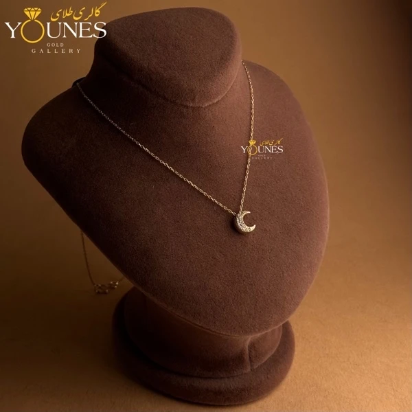 گردنبند طلا ماه نگینی